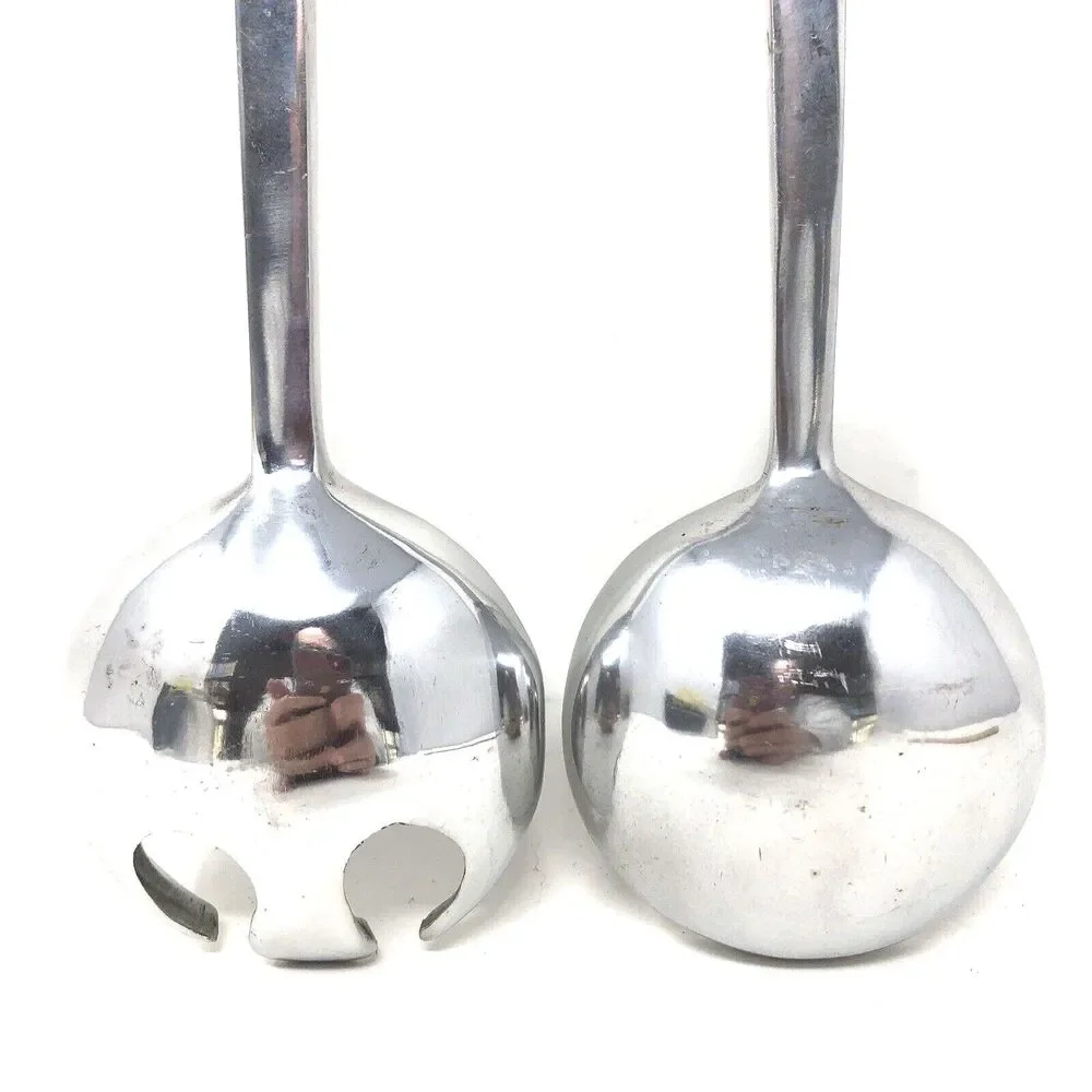 Pewter Bunny Rabbit Salad Serving Fork and Spoon 13